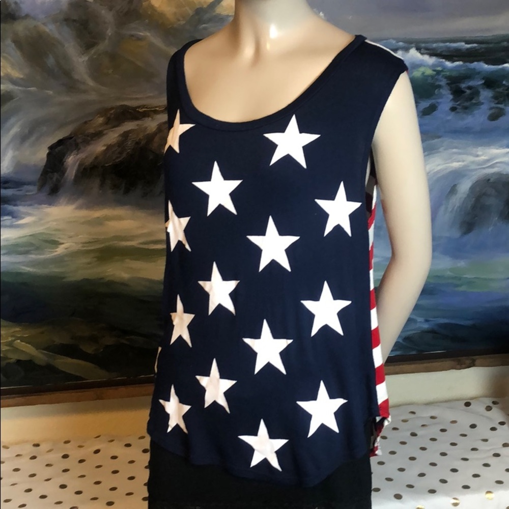 American rebel USA flag tank